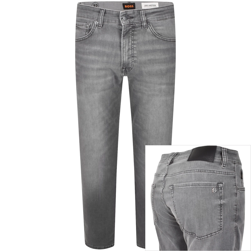Hugo Boss BOSS Re Maine Regular Fit Mid Wash Jeans Grey
